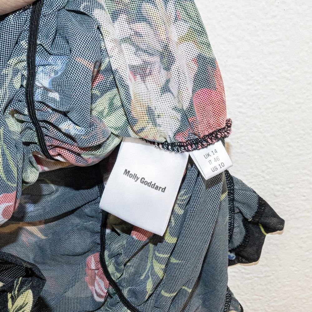 Molly Goddard $350 Printed Mesh Elasticated Tube Top size 10US 14UK - Picture 4 of 9